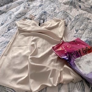 Nasty girl silk dress, never worn tags still on.